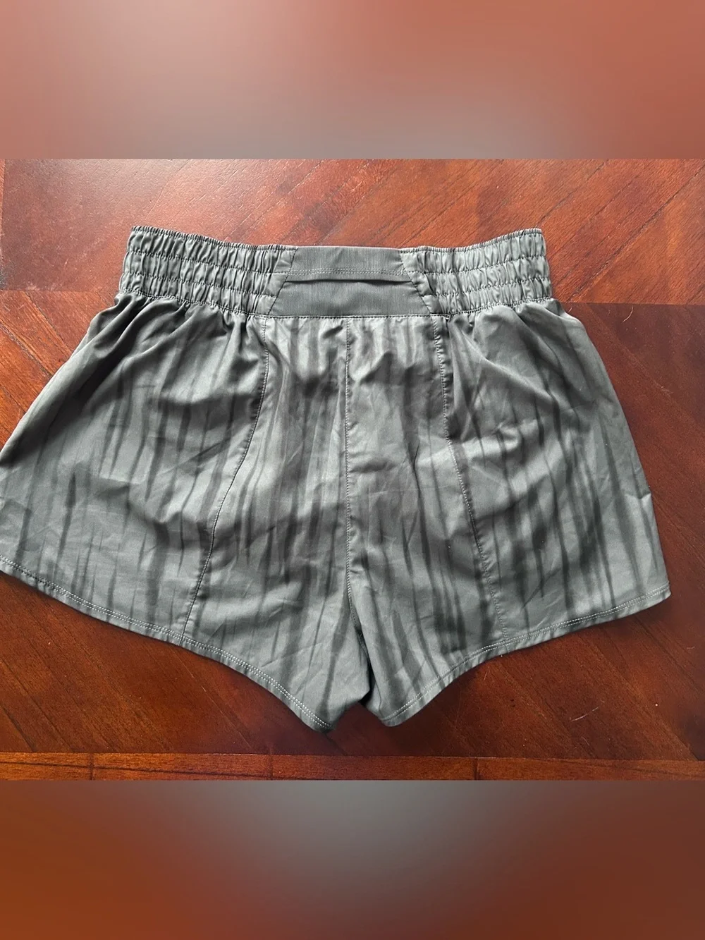 Nike Women's Dark Charcoal Athletic Shorts with Subtle Stripe size M